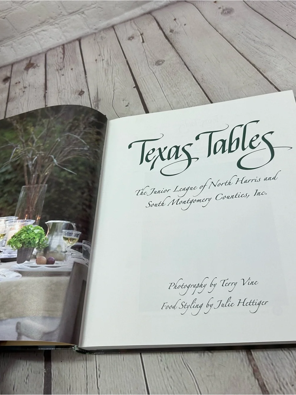 Texas Tables Hardcover Coffee Table Book - Green Cover